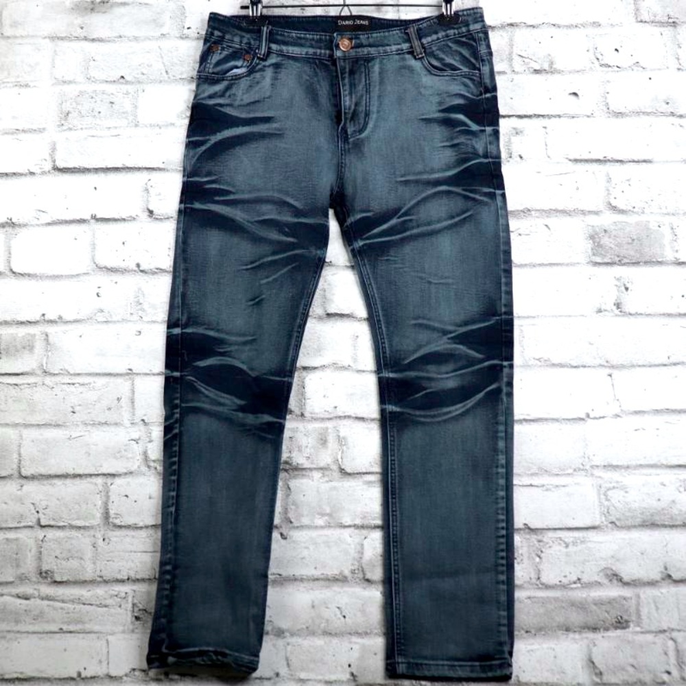 Dario Jeans North America Men’s Stretch Distressed Biker Skinny Jeans